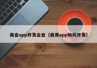 商业app开发企业（商用app如何开发）