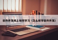 软件开发网上如何学习（怎么样学软件开发）