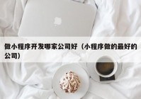 做小程序开发哪家公司好（小程序做的最好的公司）