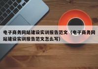 电子商务网站建设实训报告范文（电子商务网站建设实训报告范文怎么写）