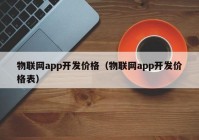 物联网app开发价格（物联网app开发价格表）