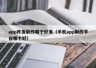 app开发制作哪个好用（手机app制作平台哪个好）