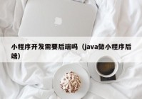 小程序开发需要后端吗（java做小程序后端）