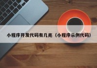 小程序开发代码有几兆（小程序示例代码）