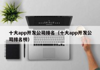 十大app开发公司排名（十大app开发公司排名榜）