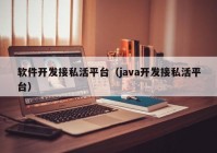 软件开发接私活平台（java开发接私活平台）